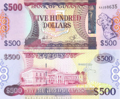 GUYANA ? bancnota ? 500 Dollars ? 2011 ? P-37 ? semnatura 14 ? UNC necirculata foto