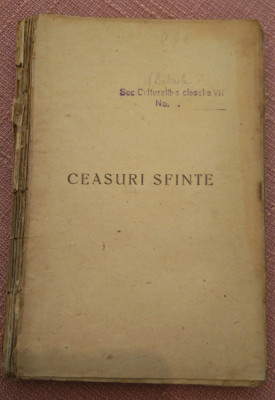 Ceasuri Sfinte. Editura Cartea Romaneasca, 1921 - Bucura Dumbrava foto