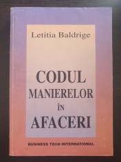 CODUL MANIERELOR IN AFACERI - Letitia Baldrige