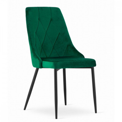 Scaun bucatarie/living, Artool, Imola, catifea, metal, verde, 48.5x61x93.5 cm foto