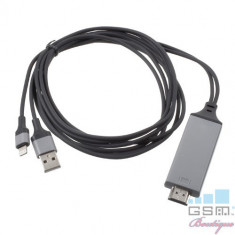 Adaptor iPhone Lightning La HDMI Negru foto