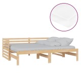Cumpara ieftin Pat extensibil de zi, 2x(90x200) cm, lemn masiv de pin