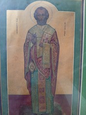 Icoana Sf Nicolae de preot Vasile Damian pictor