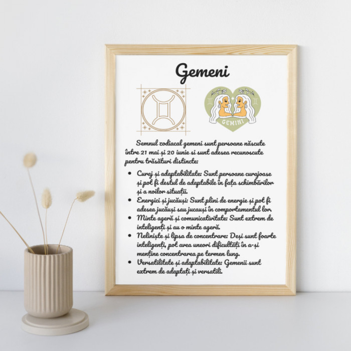 PosterTablou Zodiac Gemeni