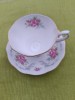 Ceasca Cafea Portelan Bone China Royal Kent, Antichitate Colectie, Motive Florale, Auriu, Anglia, 7 cm