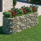 vidaXL Strat &icirc;nălțat gabion, 300x100x100 cm, fier galvanizat