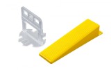 Sistem de nivelare al placilor metalice, 200 clipsuri si 100 pene, Topmaster 329918