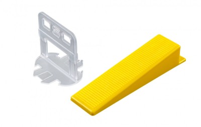 Sistem de nivelare al placilor metalice, 200 clipsuri si 100 pene, Topmaster 329918 foto