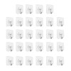 Set 28 carlige adezive transparente, rezistente, multifunctionale, plastic, metal
