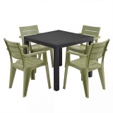 April 4+1 set mobilier de grădină grafit-cedar verde