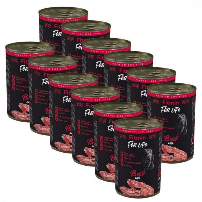 Konzerva Fitmin For Life BEEF pat&eacute; 12 x 400 g