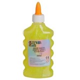 Adeziv lichid cu sclipici, Neon Galben, 200 ml, CMCLASS
