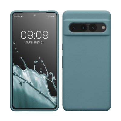 Husa Kwmobile pentru Google Pixel 7 Pro, Verde inchis, Silicon, KWM0000171J030C foto