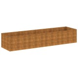 Cumpara ieftin Strat inaltat de gradina, 386x100x69 cm, otel corten