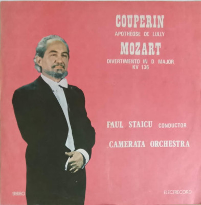 Disc vinil, LP. APOTHEOSE DE LULLY. DIVERTIMENTO IN D MAJOR-Couperin, Mozart, Orchestra &amp;bdquo;Camerata&amp;rdquo; Conductor foto