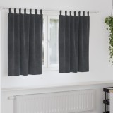 vidaXL Draperii opace cu agățătoare, 2 buc., gri deschis, catifea
