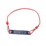 Bratara rosie cu snur ajustabil zodia scorpion