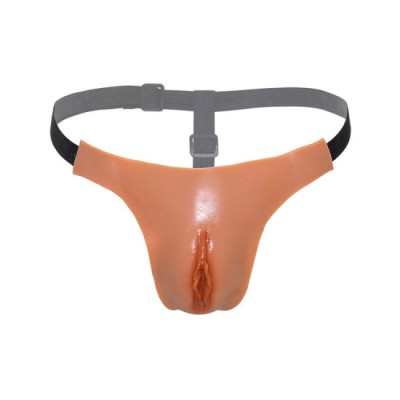 HIDDEN DESIRE - ALTER EGO ADJUSTABLE OPEN VAGINA STRING FLESH foto