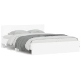 Cumpara ieftin Cadru de pat cu tablie, alb, 150x200 cm