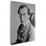 Tablou actori celebri Buster Keaton alb negru 1518 Tablou canvas pe panza CU RAMA 70x100 cm
