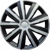 Set capace roti auto Cridem Drift 15 inch, 4 buc, argintiu/negru