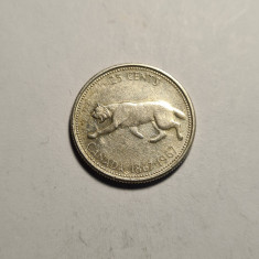 Canada 25 Cents Centi 1867 1967 de Argint 2