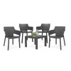 Set mobilier de grădină Roeva 4+1, grafit, Curver