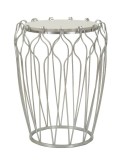 Mauro Ferretti Masă De Cafea Eleganta Argintie cm &Oslash; 47,5X61,5 | Aosom Romania