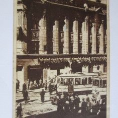 Carte poștala Timișoara:Magazinul de stat Banatul,tramvaie,circulată 1950