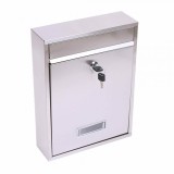 Cutie postala exterior cu cilindru, Otel inoxidabil, Gri, 35x8.3x24 cm