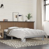 VidaXL Cadru de pat, gri sonoma, 90x200 cm, lemn prelucrat și metal