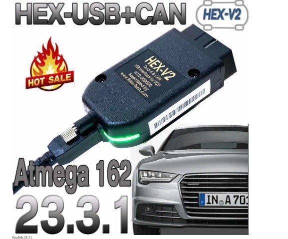 Tester Diagnoza Auto VCDS VAG COM 24.5/23.3 HEX V2 VW/AUDI/SKODA/SEAT PRODUS NOU