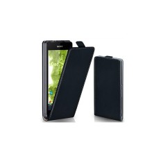 Husa Flip Vertical Sony Xperia Z1 Black Oxo