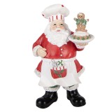Figurina Mos Craciun Bucatar polirasina multicolora 9x7x16 cm