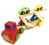 Camion transportator din lemn cu 4 masinute,7Toys, Brand