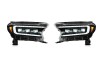 Set faruri FORD RANGER, 05.2016-12.2022, dynamic indicator; cu animatii; LED; electrical; negru, galben marker lamp cover; TUNING; Omologare ECE; LED