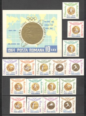Romania.1964 Medalii olimpice XR.493 foto