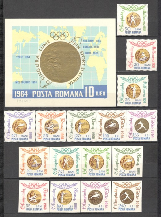 Romania.1964 Medalii olimpice XR.493
