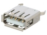Soclu USB A PCB THT 4-Pin USB 2.0 1A 30V