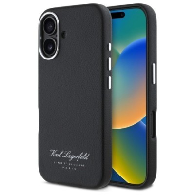 Husa iPhone 16 - Karl Lagerfeld Hardcase Leather Hotel (KLHCP16SPGWCMKHK) - RSG foto