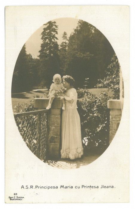 1153 - Regina MARIA, Queen MARY &amp; Princess ILEANA - old postcard - used - 1912