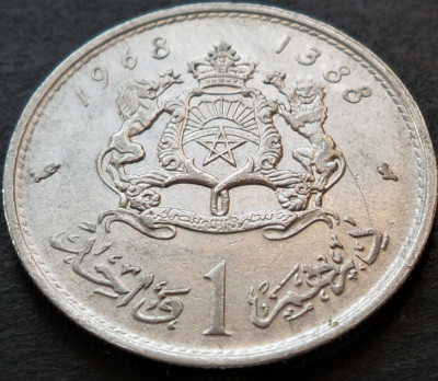 Moneda 1 DIRHAM - MAROC, anul 1968 * cod 1174 foto