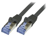 Cablu Patch Cord S/FTP Cat 6a Negru 10m LSZH 26AWG