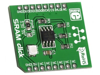 SRAM SPI 23LC1024 Prototip Click Board foto
