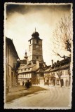 P.402 CP FOTOGRAFIE ROMANIA SIBIU HERMANNSTADT TURNUL SFATULUI 1941 CENZURAT