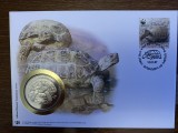 Armenia - broasca testoasa - FDC cu medalie, fauna wwf