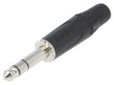 Mufă Jack 6,3mm Stereo 3 Piste Dreptă pentru Lipire