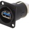 Reversible USB 3.0 Gender Changer - Black