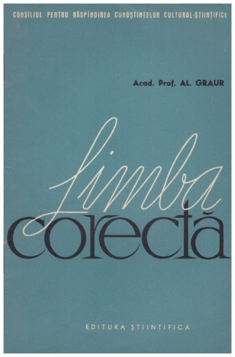 Al. Graur - Limba corecta - 128696