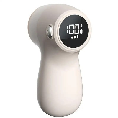 Aparat electric de curatat scame 2in1, flippy, indepartare scame si aspirare, 15 x 8.5 cm, din abs si otel inoxidabil, incarcare usb tip c, bej foto